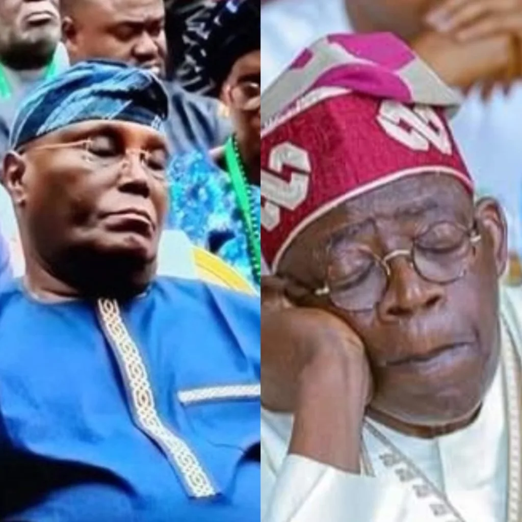 SOCIAL MEDIA USERS DIG UP PICTURES OF TINUBU SLEEPING PUBLICLY TO COUNTER NARRATIVE ON ATIKU