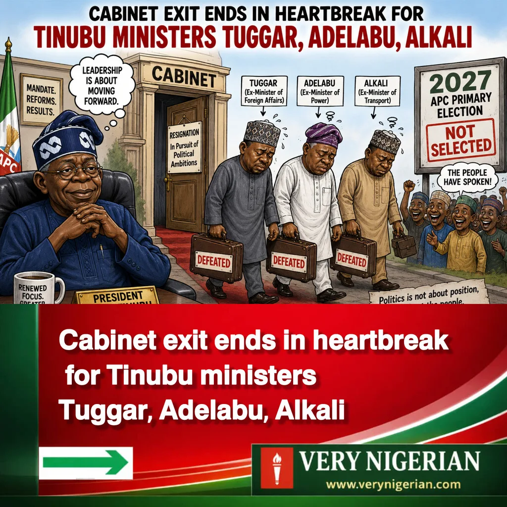 CABINET EXIT ENDS IN HEARTBREAK FOR TINUBU MINISTERS TUGGAR, ADELABU, ALKALI