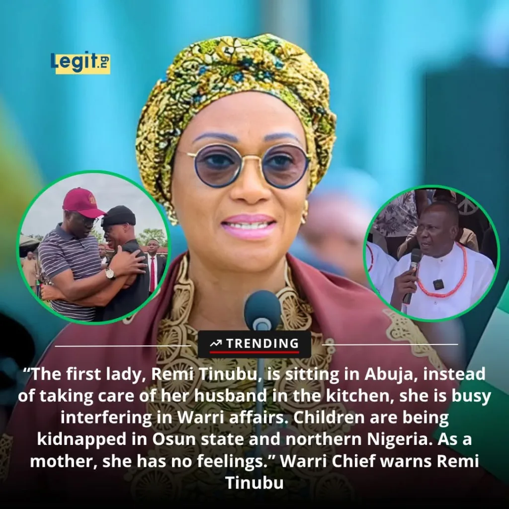 WARRI CHIEFS WARN REMI TINUBU: TAKE CARE OF YOUR HUSBAND IN THE KITCHEN