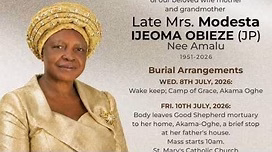 ENUGU ASSEMBLY MEMBER, CHIMA OBIEZE, BURIES MOTHER TODAY
